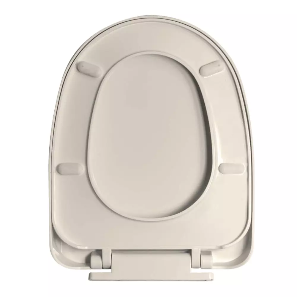 ELEGANT CASA Toilet Seat Cover Polypropylene (PP) 42x34 cm Ivory, 2156