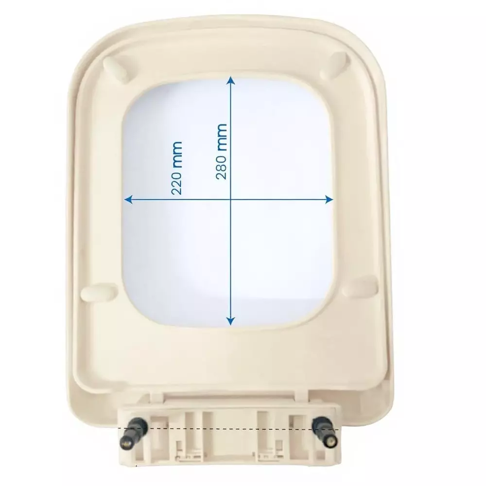 ELEGANT CASA Sleek Toilet Seat Cover Polypropylene (PP) 45x34 cm Ivory, A-17