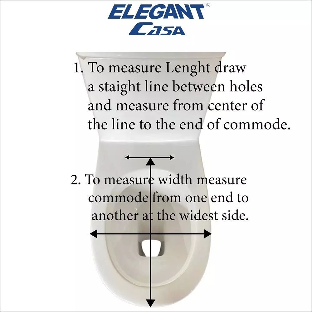 ELEGANT CASA Toilet Seat Cover Polypropylene (PP) 41x36 cm White, A-19