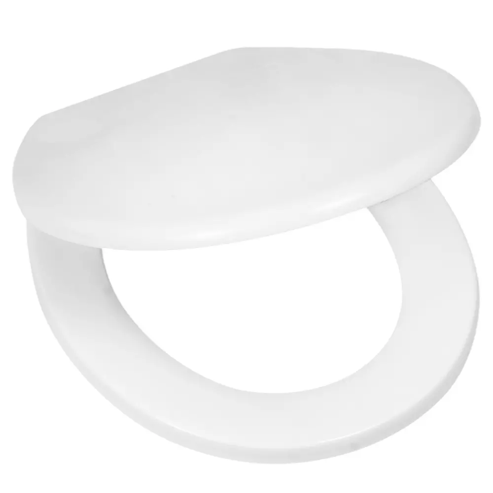 RN Stellar Collection Ewc Soft Close Cascade Toilet Seat Cover PVC White, RNSCEL0104