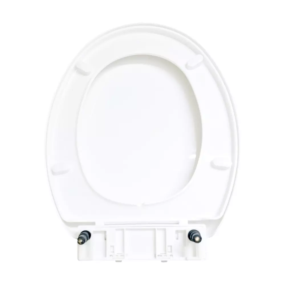 ELEGANT CASA Sleek Toilet Seat Cover Polypropylene (PP) 42x36 cm White, A7