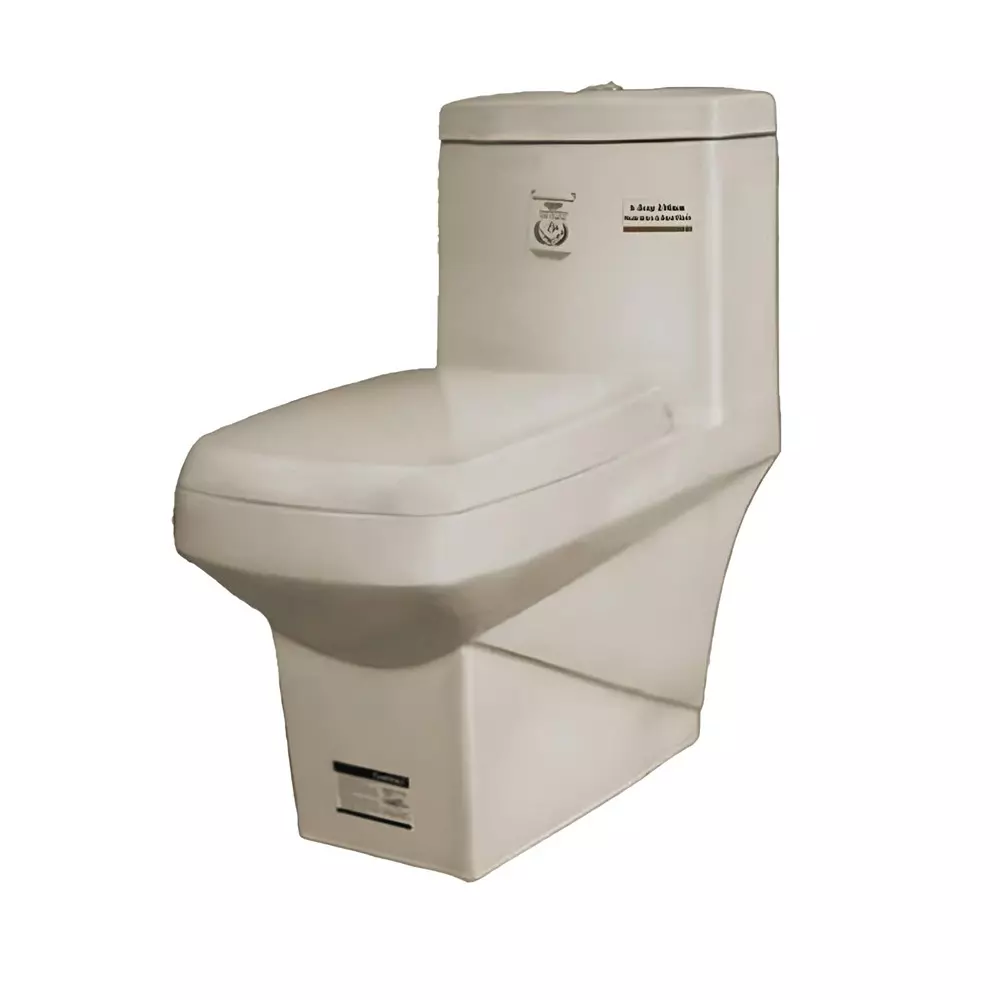 ELEGANT CASA Wash Down Toilet Seat Ceramic 100 mm Oval, 364-4" Ivory