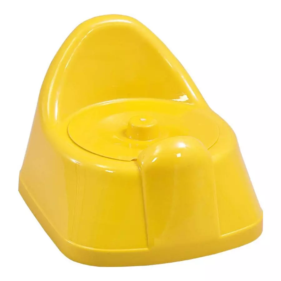 Swagath Kids Training Toilet Seat Oval Shape Plastic Yellow for Bathroom & Toilet Use, BP-01-YL-1