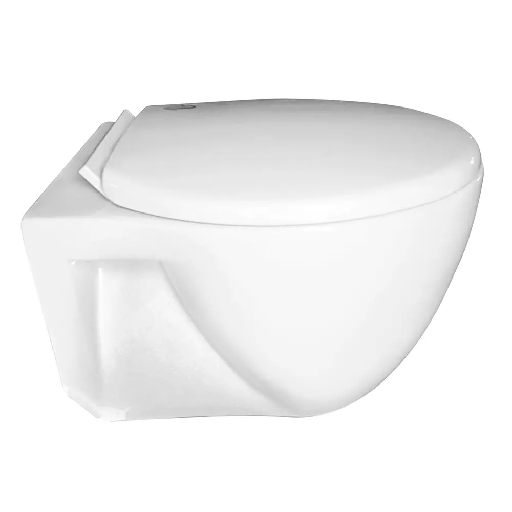 ELEGANT CASA Wall Hung Commode Ceramic 52x37x35 cm White, Toilet SeatEC-30