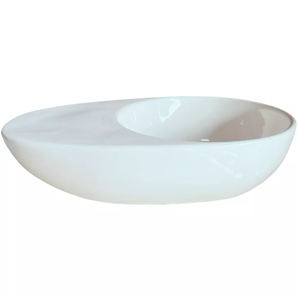 ELEGANT CASA Wash Basin Ceramic 38x59x14 cm Light Ivory, EC-445