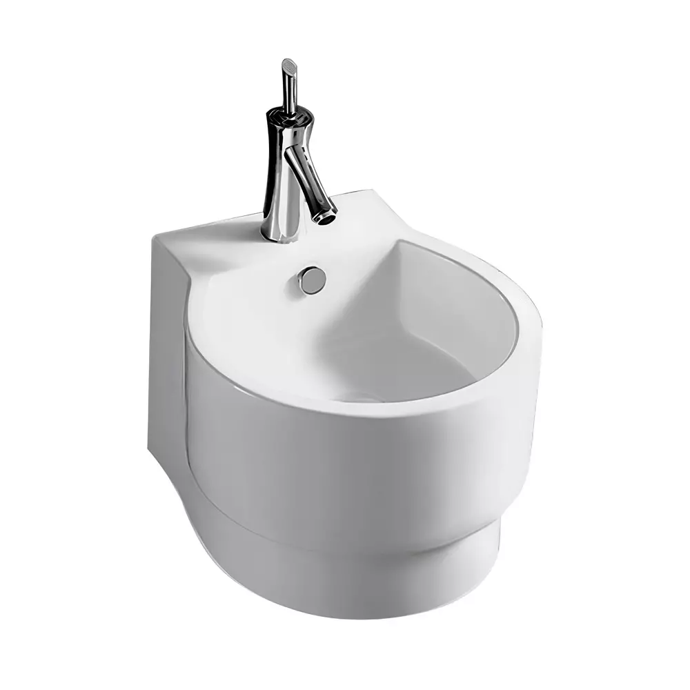 ELEGANT CASA Wash Basin Ceramic 47x42x31 cm Light Ivory, EC-488