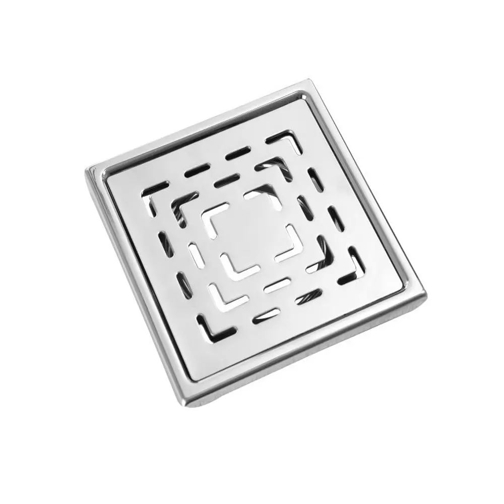 CASLLA Floor Drain Grating Target 5 inch (125 mm) Stainless Steel J4 Matte Finish Square, FG-SQ-J4-512