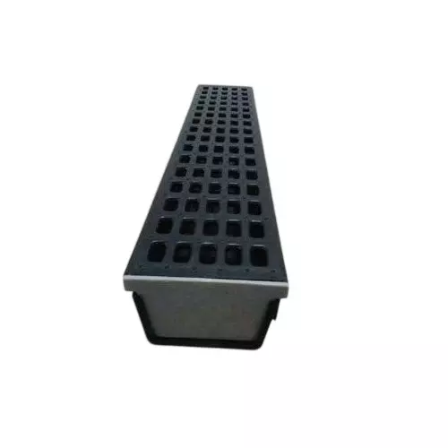 Vida Bath Linear Channel Drain HDPE Black 1000 x 100 x 57 mm Size