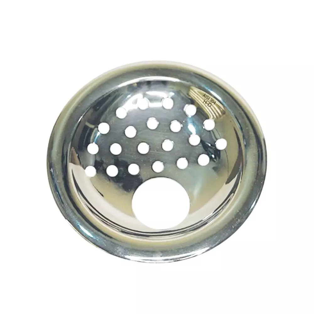 Aquai Floor Trap Drain with Hole Round Shape Doom Design Silver Stainless Steel 125 mm Diameter, VI-ACC-08