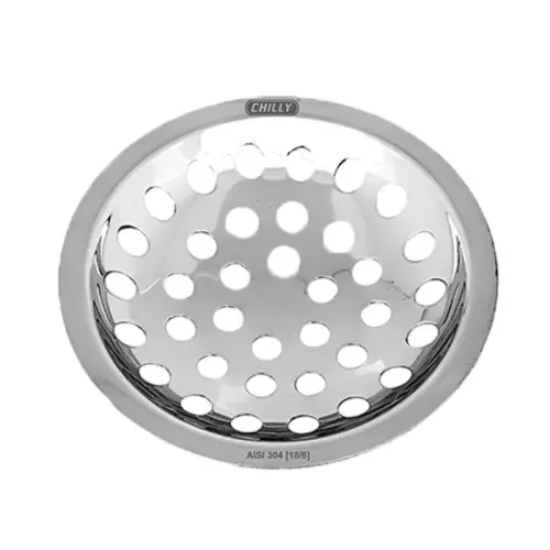 Chilly 129x129 mm Drainer/Jali Stainless Steel Matt Finish Silver, IK-S-129