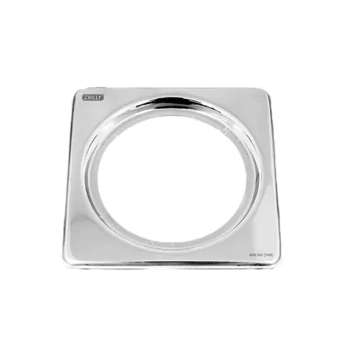 Chilly 129x129 mm Drainer/Jali Stainless Steel Matt Finish Silver, IK-S-129