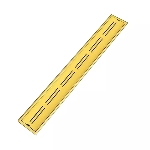 Sanjay Chilly Shower Drain Channel Gold 101.6 x 609.6 mm (‎4 x 24 inch), CH-SCDAPG-600