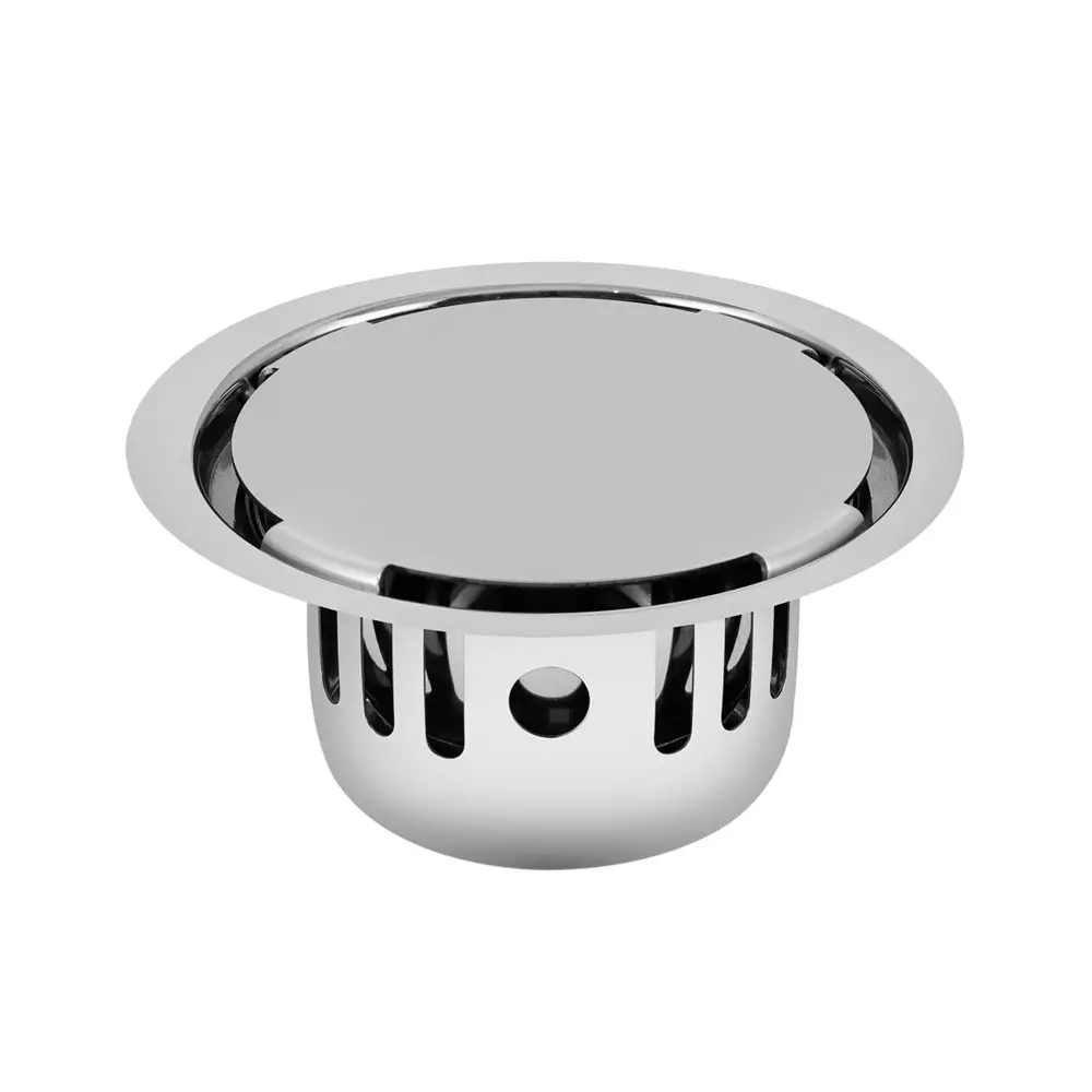 Sanjay Chilly Round German Floor Drainer with Cockroach Trap Sliver 127 mm, ‎SCCT-RGD-127