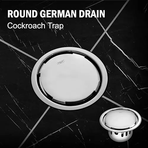 Sanjay Chilly Round German Floor Drainer with Cockroach Trap Sliver 127 mm, ‎SCCT-RGD-127