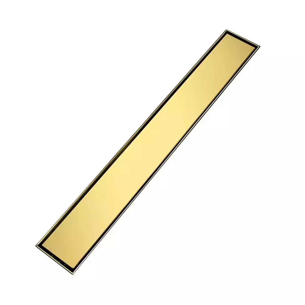 Sanjay Chilly Marble Shower Drain Channel French Gold Side Hole, SCDTDFG