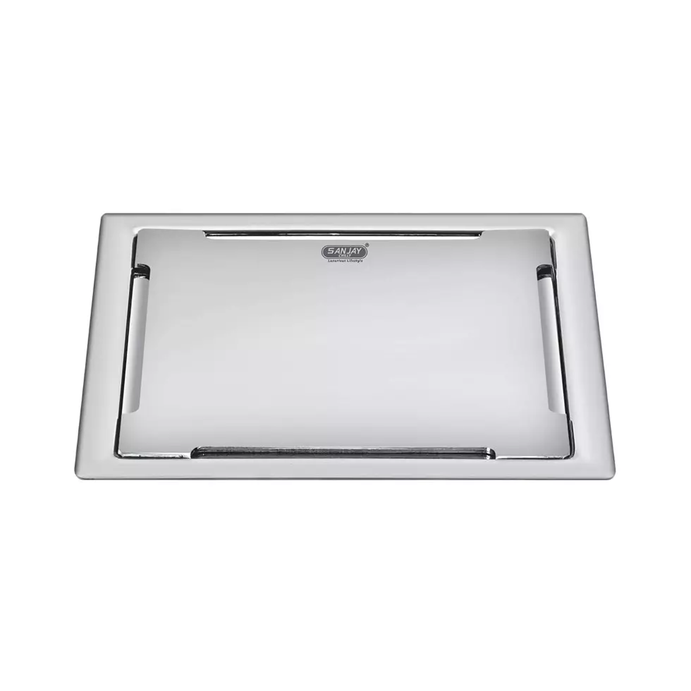 Sanjay Chilly Tof Square Floor Drainer Silver 153 x 153 mm, TOF-SCL-GS-153