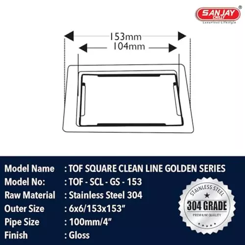 sanjay-chilly-square-floor-drainer-silver-1524-x-1524-mm-tof-scl-gs-153