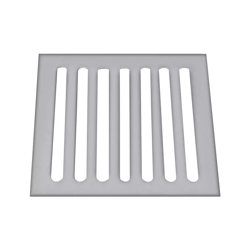 Sanjay Chilly Vertical Gratings Floor Drainer Silver 101 x 101 mm, VG-S-100