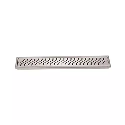 Vida Bath Linear Floor Drain Stainless Steel Matte Finish 75 cm Size, cc113