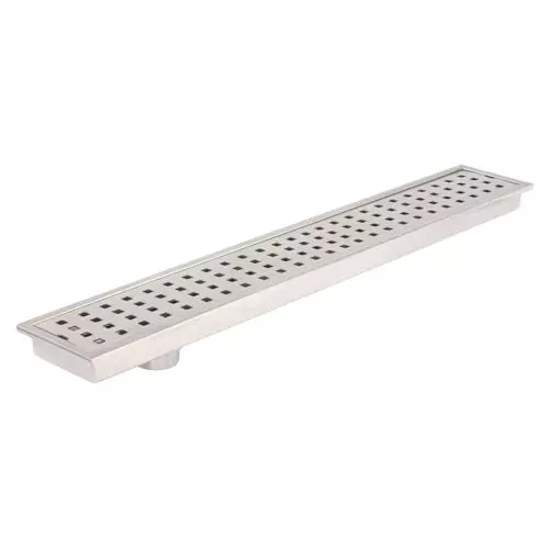 Vida Bath Sonata Linear Shower Drain Corner Outlet SS 304 Stainless Steel 1500 mm (59 inch) Size