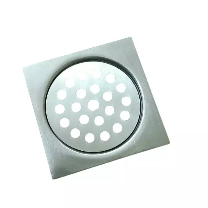Vida Bath Popup Square Drain With Cockroach Trap SS 304 Grade Stainless Steel 3 x 3 inch Size and 48 mm Outlet Size
