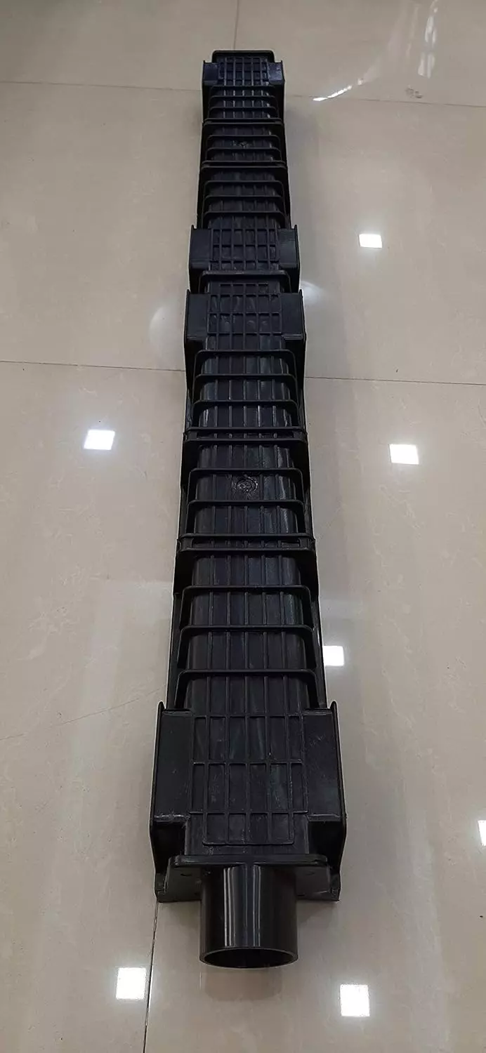 vida-bath-water-stop-drain-jali-hdpe-high-density-polyethylene-black-color-1000-x-100-x-57-mm-size