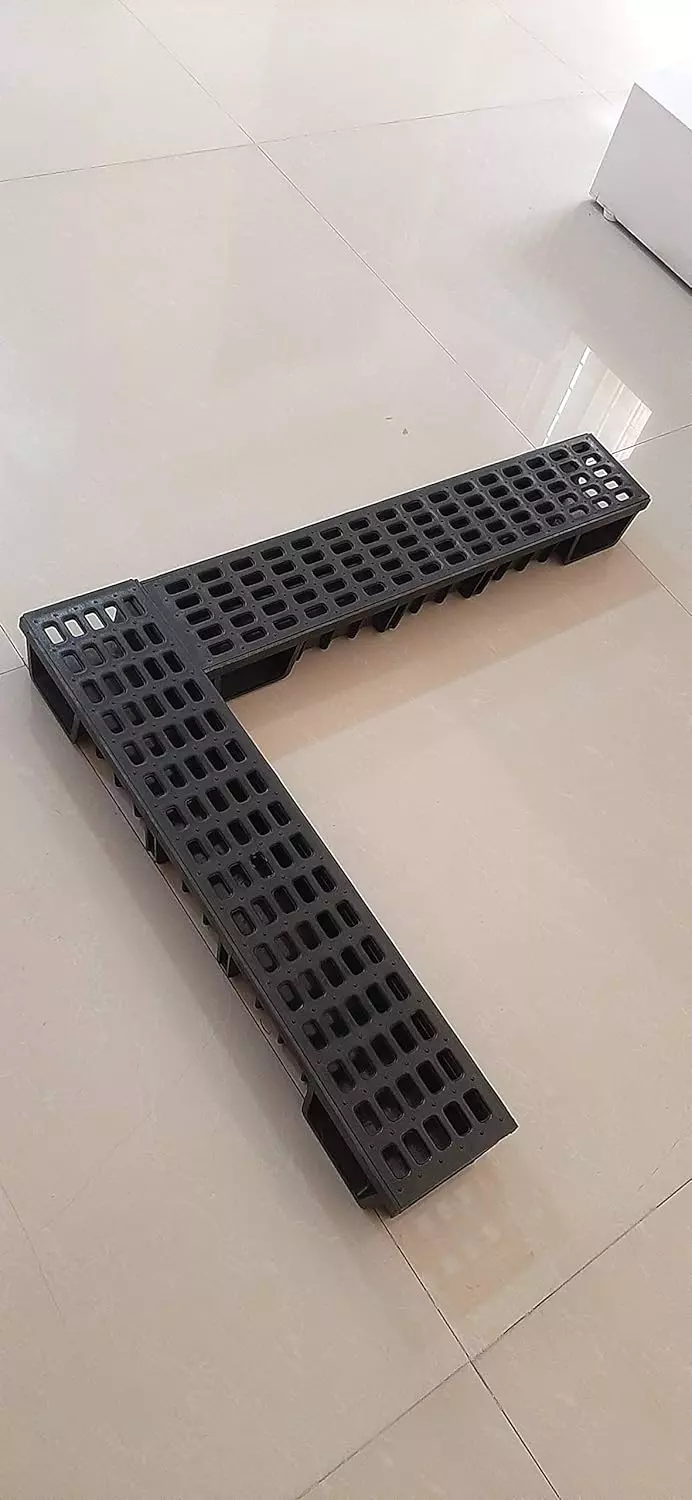 vida-bath-water-stop-drain-jali-hdpe-high-density-polyethylene-black-color-1000-x-100-x-57-mm-size