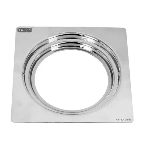 Chilly 127x127 mm Convertible Ring Grating Stainless Steel Matt Finish Silver, CRG-SCFCL-127