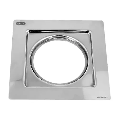 Chilly 152x152 mm Drainer/Jali Stainless Steel Matt Finish Silver, IK-SS-152
