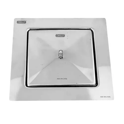 Chilly 152x152 mm Drainer/Jali Stainless Steel Matt Finish Silver, IK-SS-152