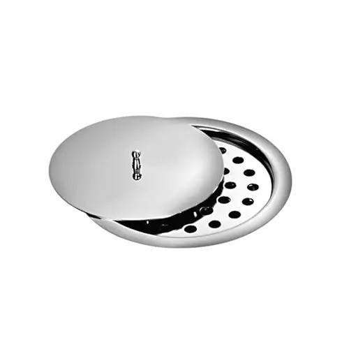 Sanjay Chilly Floor Drain Cover Jali With Collar Silver 127 mm (5 inch), IK-R-127