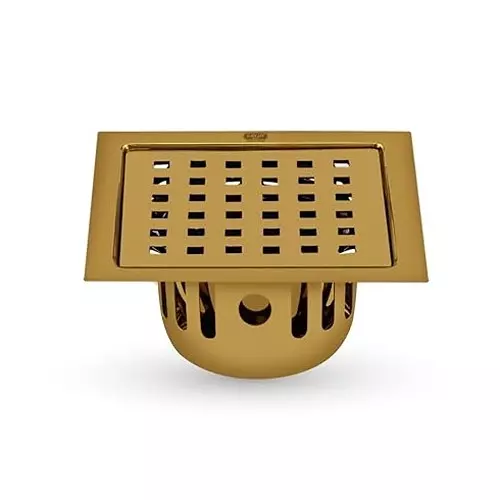 Sanjay Chilly Square Floor Drain Cover With Cockroach Trap Pure Gold 127 x 127 mm (‎5 x 5 inch), SCCT Square zoom-PG