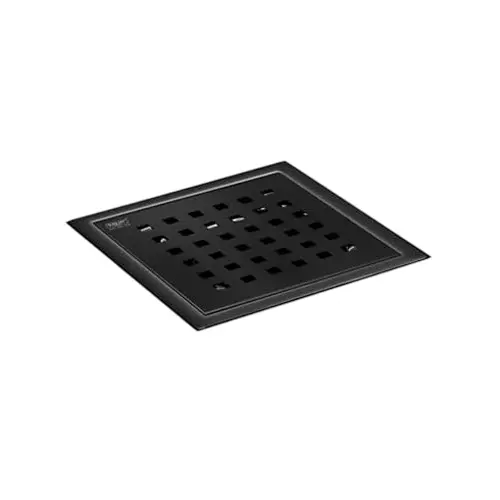 Sanjay Chilly Square Floor Drain Cover With Cockroach Trap Ultra Black 127 x 127 mm (‎5 x 5 inch), SCCT Square zoom-UB