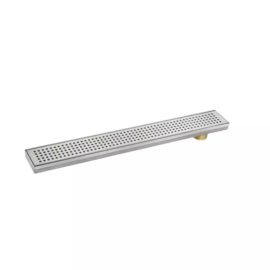 PLATO BOXE Extra Heavy Shower Drainer 100x600 mm Satin Matt Finish with Brass Coupler, 9533