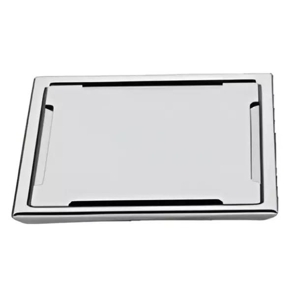CASLLA Floor Drain Grating Cover 5 inch (125 mm) Stainless Steel 304 Glossy Finish Square, FG-SQ-SS304-513