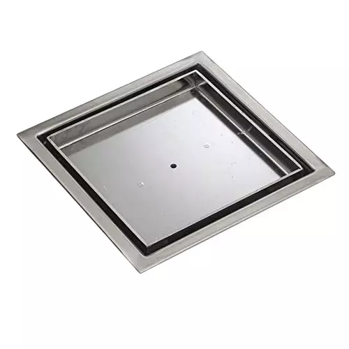 Vida Bath 2 in 1 Square Drain With SS Anti Cockroach Trap SS 304 Grade Stainless Steel 6 x 6 inch Size and 50.8 mm (2 Inch) Outlet Size