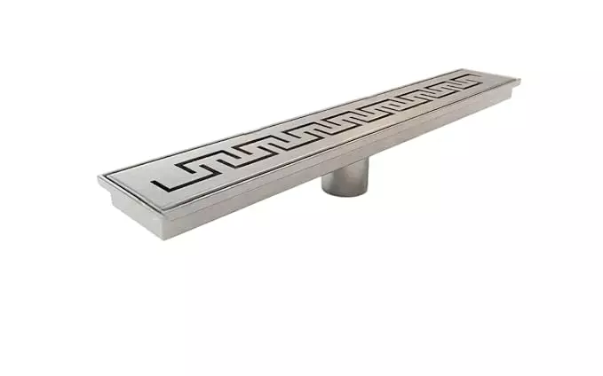 Vida Bath Florence Linear Floor Drain With Centre Outlet Stainless Steel 450 mm (18 inch)