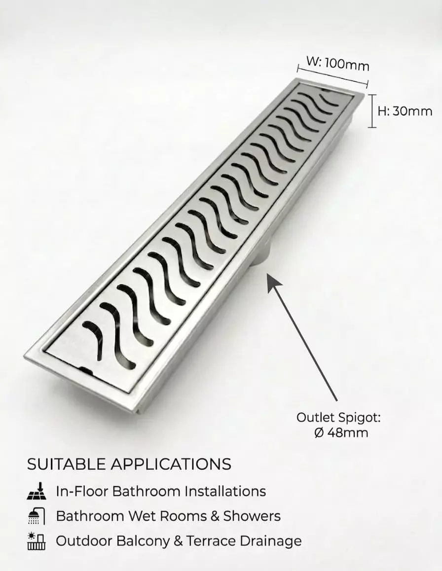 vida-bath-ramada-shower-channel-drain-with-centre-outlet-stainless-steel-anti-odor-anti-clog-800-mm-32-inch
