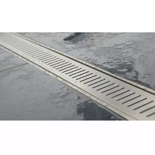 VIKING 600x100 mm Stainless Steel Brushed Finish Silver Shower Channel Drain, 44691