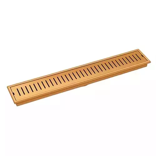 Sanjay Chilly Classic Shower Drain Channel Rose Gold 100x600 mm (‎4 x 24 inch), ‎SCDCRG-600