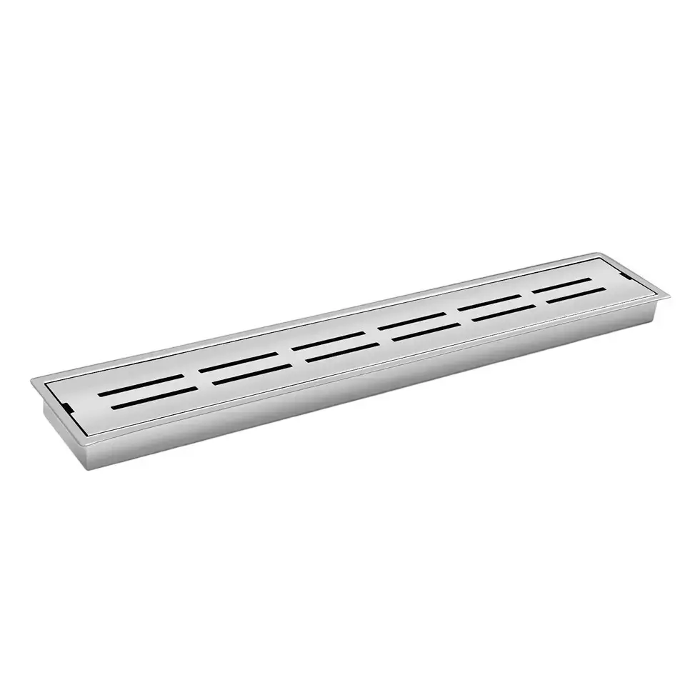 Sanjay Chilly Shower Drain Channel Silver 100x300 mm (‎4 x 12 inch), ‎SCDA-300