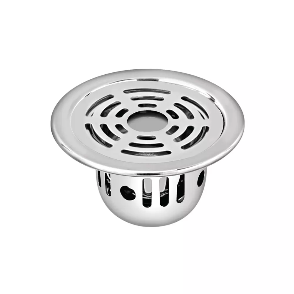 Sanjay Chilly Round Ringo Gypsy Floor Drainer with Cockroach Trap and Pipe Hole Sliver 101 mm, ‎SCCT-RRG-101