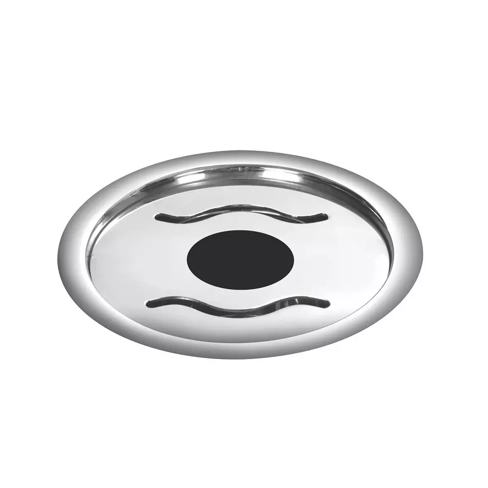 Sanjay Chilly Tof Round Gypsy Floor Drainer with Pipe Hole Silver 127 mm, TOF-RWG-127