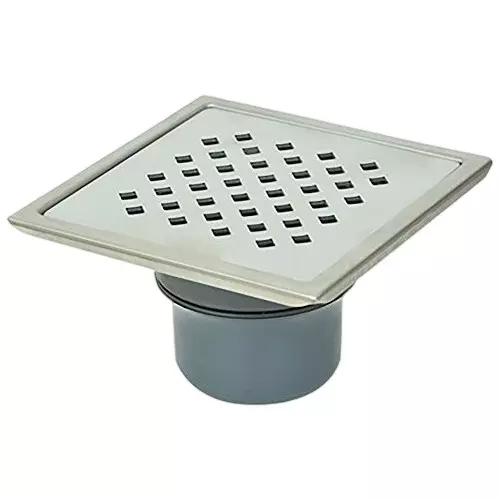 Vida Bath Linear Shower Drain Tile Insert Stainless Steel Matte Finish 15 cm Size, fgt173