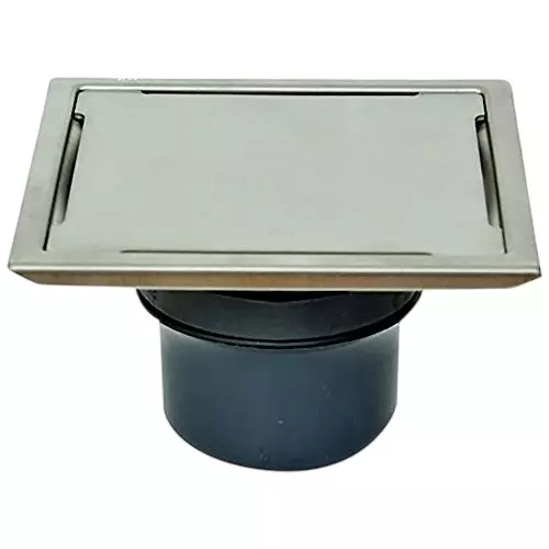 Vida Bath Linear Shower Drain Tile Insert Stainless Steel Matte Finish 15 cm Size, fgt51