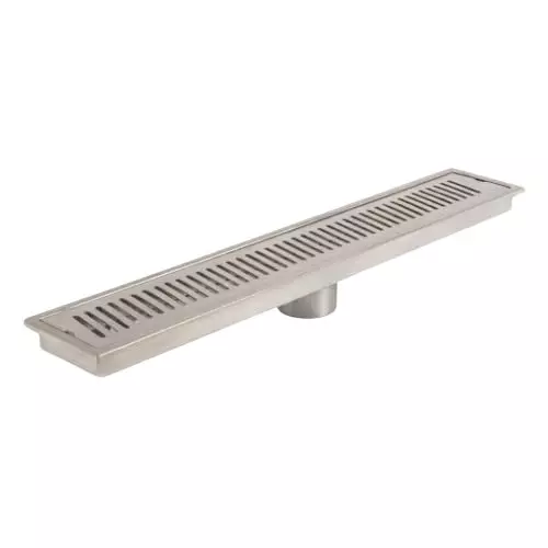 Vida Bath Track Linear Shower Drain Centre Outlet SS 304 Stainless Steel 800 mm (32 inch) Size