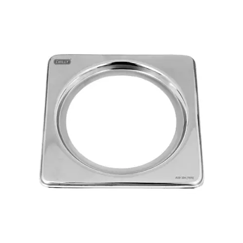 Chilly 129x129 mm Drainer/Jali Stainless Steel Glossy Finish Silver, SK-S-129