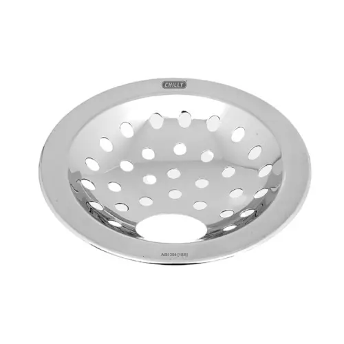 Chilly 127 mm Drainer/Jali Stainless Steel Floor Mount Silver, PS-G-127