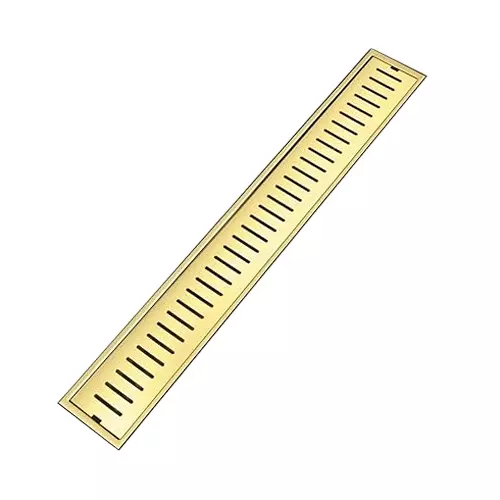 Sanjay Chilly Arena Shower Channel Drainer Gold 101.6 x 609.6 mm (‎4 x 24 inch), CH-SCDAFG-600
