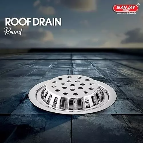 Sanjay Chilly Roof Drainer Silver 127 mm (5 inch), RD-R-127